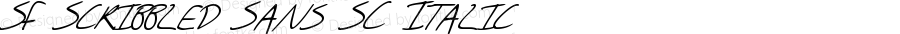 SF Scribbled Sans SC Italic