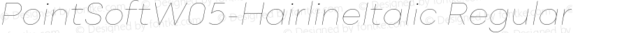 Point Soft W05 Hairline Italic