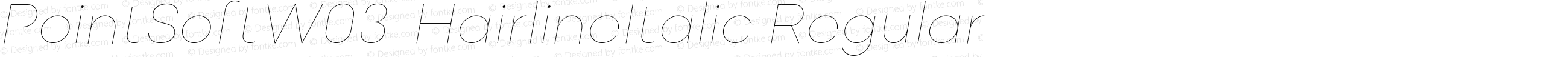 Point Soft W03 Hairline Italic