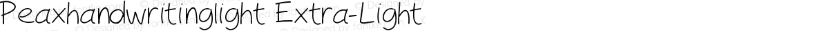 Peaxhandwritinglight Extra-Light