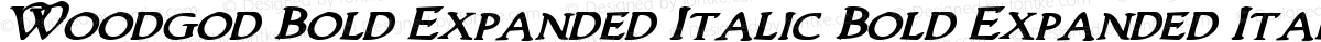 Woodgod Bold Expanded Italic Bold Expanded Italic
