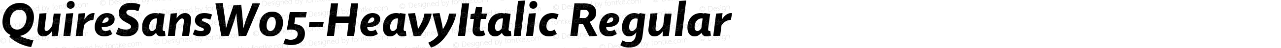 Quire Sans W05 Heavy Italic