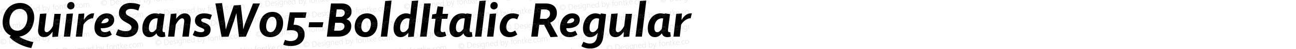 Quire Sans W05 Bold Italic