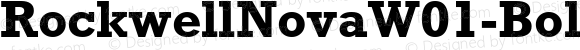 RockwellNovaW01-Bold Regular Version 1.10