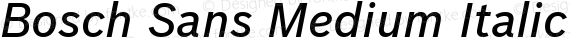 Bosch Sans Medium Italic