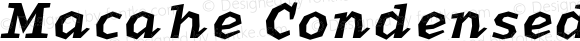 Macahe Condensed Semi Bold Italic