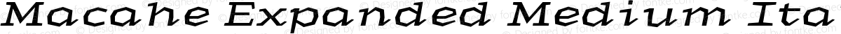Macahe Expanded Medium Italic