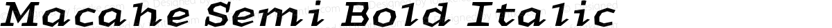 Macahe Semi Bold Italic