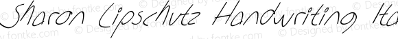 Sharon Lipschutz Handwriting Italic