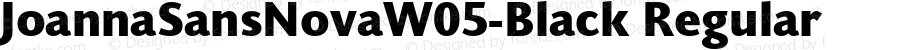 Joanna Sans Nova W05 Black