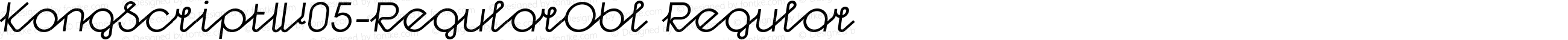 Kong Script W05 Regular Oblique