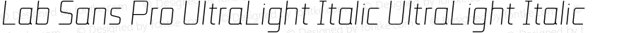 LabSansPro-UltraLightItalic