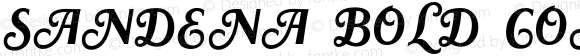 Sandena Bold Cond Italic Swash Bold Condensed Italic Swash
