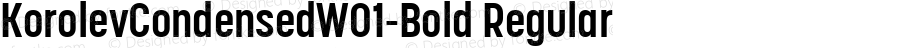 Korolev Condensed W01 Bold
