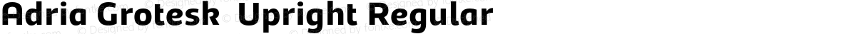 Adria Grotesk  Upright Regular