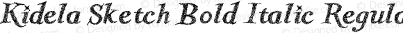 Kidela Sketch Bold Italic Regular