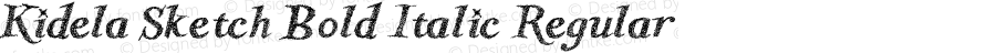 Kidela Sketch W03 Bold Italic