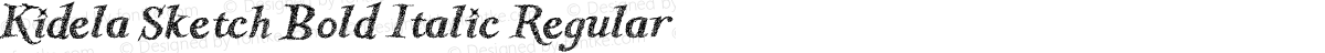 Kidela Sketch Bold Italic Regular