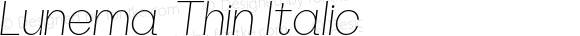 Lunema Thin Italic