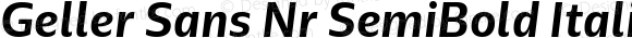 Geller Sans Nr SemiBold Italic