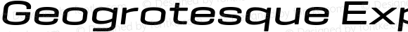 Geogrotesque Expanded Medium Italic