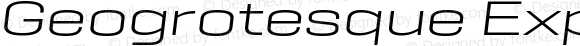 Geogrotesque Expanded Expanded Light Italic