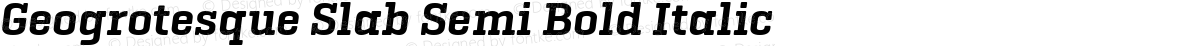 Geogrotesque Slab Semi Bold Italic