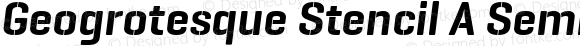 Geogrotesque Stencil A SemiBold Italic