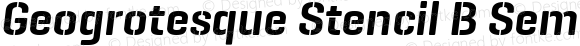 Geogrotesque Stencil B SemiBold Italic