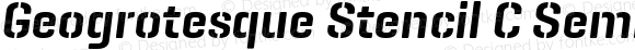 Geogrotesque Stencil C SemiBold Italic