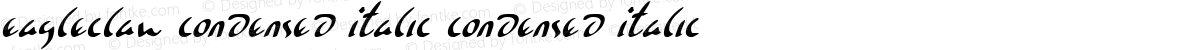 Eagleclaw Condensed Italic Condensed Italic