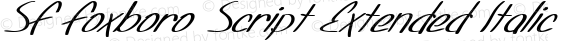 SF Foxboro Script Extended Italic