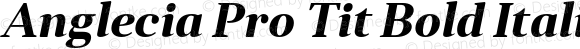 Anglecia Pro Tit Bold Italic Version 001.000