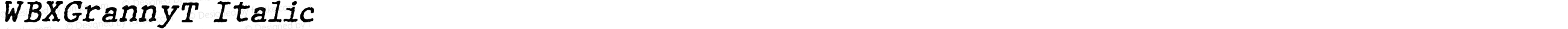 WBXGrannyT Italic