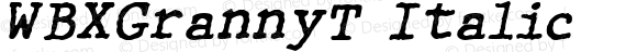 WBXGrannyT Italic