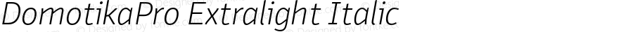 DomotikaPro Extralight Italic