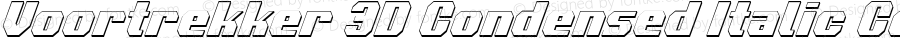 Voortrekker 3D Condensed Italic Condensed Italic