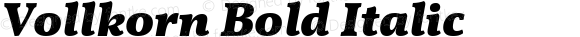 Vollkorn Bold Italic