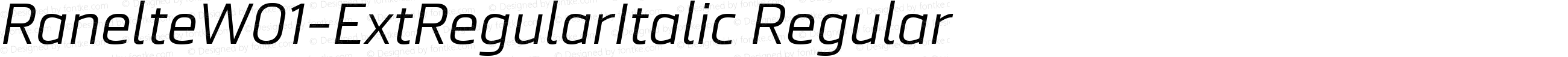 RanelteW01-ExtRegularItalic Regular