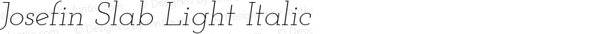 Josefin Slab Light Italic