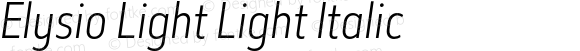 Elysio Light Light Italic