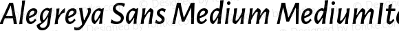 Alegreya Sans Medium MediumItalic