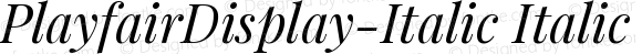 PlayfairDisplay-Italic Italic