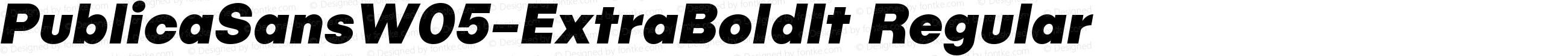 Publica Sans W05 ExtraBold It
