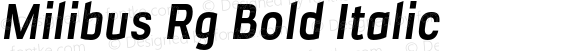 Milibus Rg Bold Italic