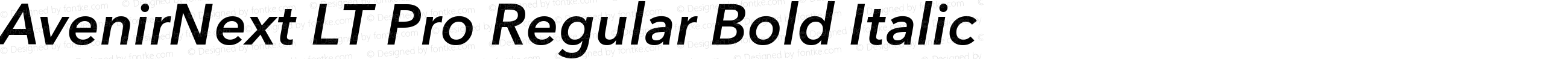 AvenirNext LT Pro Regular Bold Italic