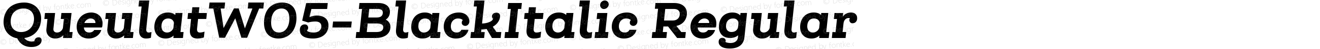 QueulatW05-BlackItalic Regular