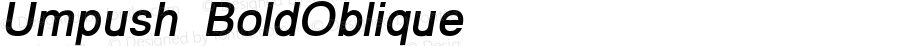 Umpush Bold Oblique