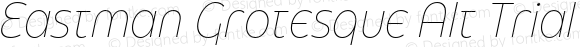 Eastman Grotesque Alt Trial Extralight Italic