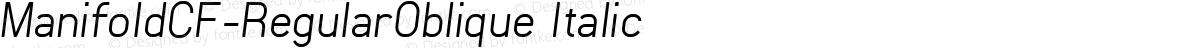 ManifoldCF-RegularOblique Italic